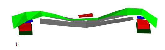 Shows the sixth mode of the modal analysis measurement of the andromeda