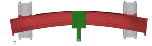 Shows the fifth mode of the modal analysis simulation of the andromeda